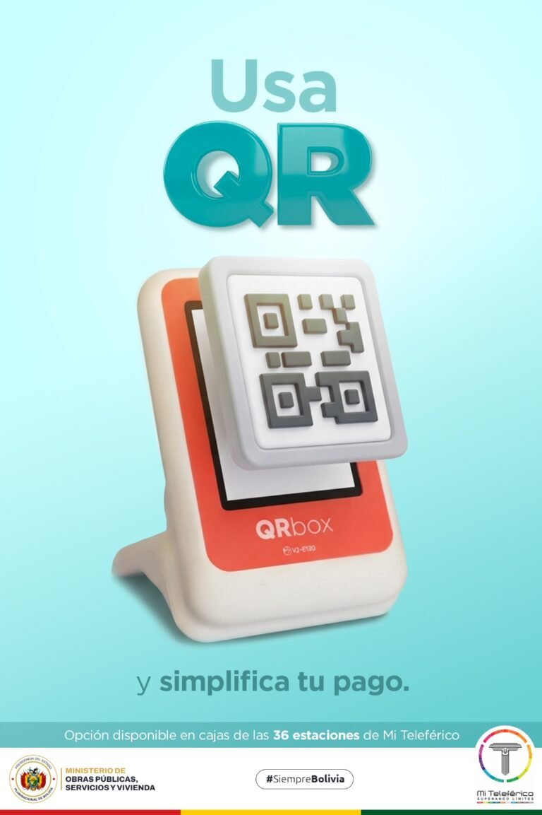 MI TELEFÉRICO INNOVA EL PAGO CON CÓDIGO QR EN TODAS SUS BOLETERÍAS DESDE ESTE MIÉRCOLES