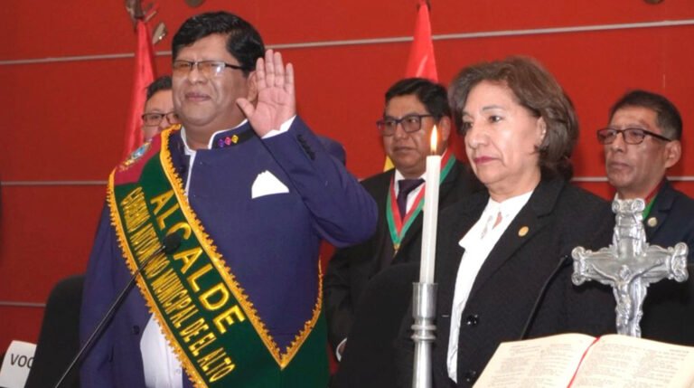 ELISER ROCA TOMÓ JURAMENTO COMO ALCALDE DE EL ALTO EN EL TRIBUNAL DEPARTAMENTAL DE JUSTICIA